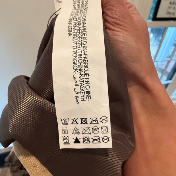 Zara Green Brown Faux Leather Sweatpants Relaxed Fit Joggers size S NWT - Picture 9 of 10